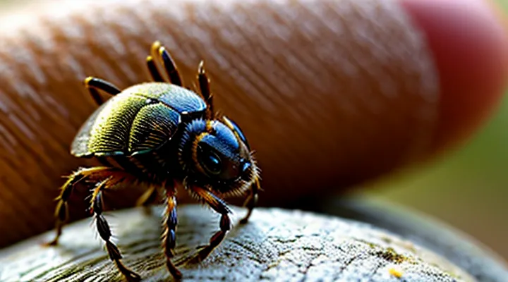 What symptoms appear after a tick bite in humans and on which day do they emerge?