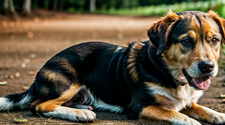 What symptoms arise after a tick bite in a dog?