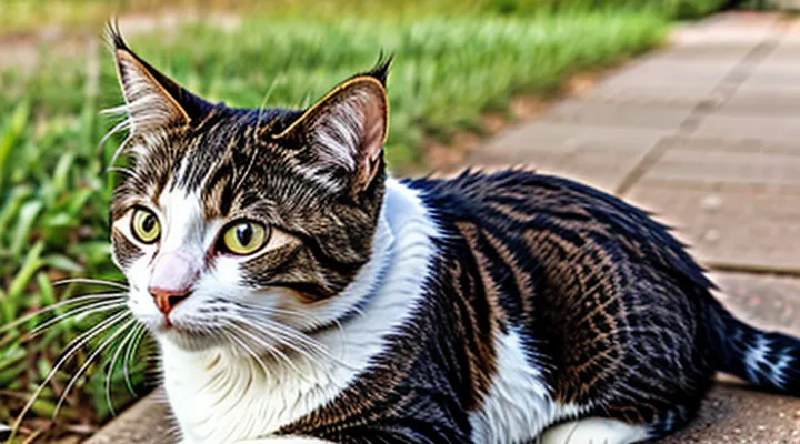 What symptoms does a cat show after a tick bite?