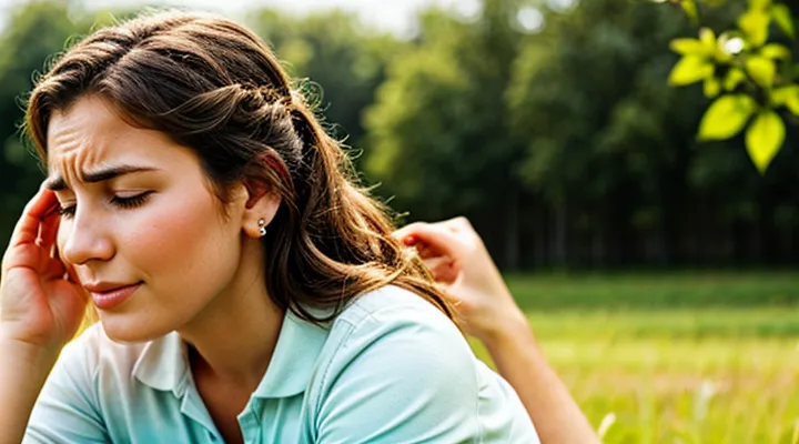 What symptoms occur in a person when a tick is in the ear?