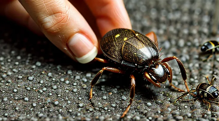 What to do if a tick is crushed by hand?