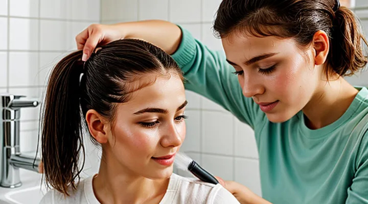 When combing lice, should you use wet or dry hair?