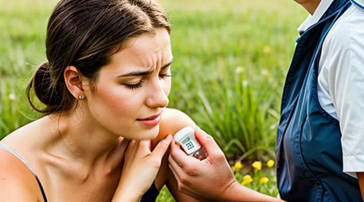 When do symptoms appear after a tick bite in a person?