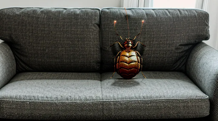 Where do bedbugs appear in a sofa?