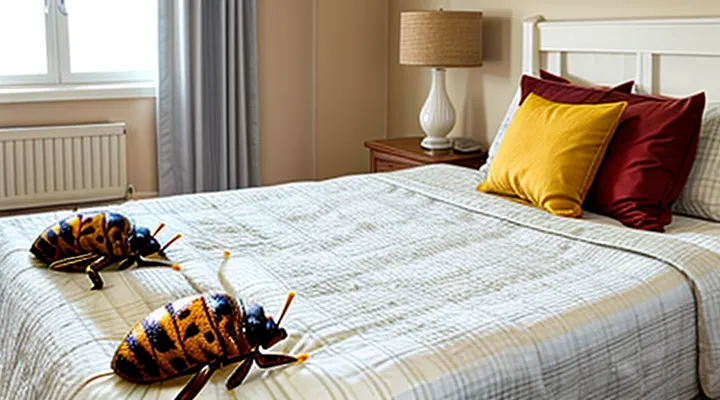 Where do bedbugs typically live and hide in an apartment?