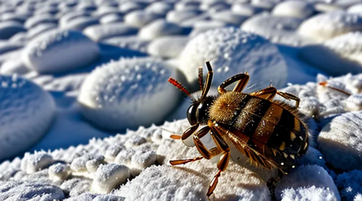 Where do ticks hide during winter?