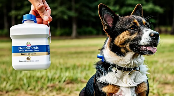 Where should flea drops be applied on dogs?