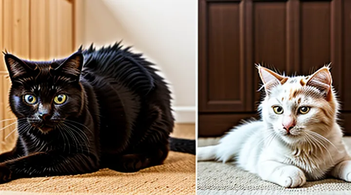 Which should be given to a cat first: a flea treatment or a dewormer?