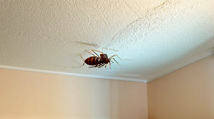 Why do bedbugs crawl up walls to the ceiling?