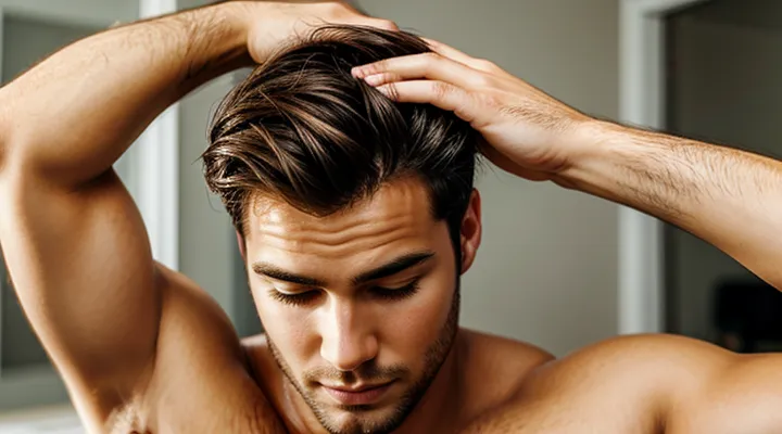 Why might men have an itchy scalp without lice?