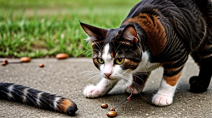 Will a tick fall off a cat on its own, according to veterinarians?